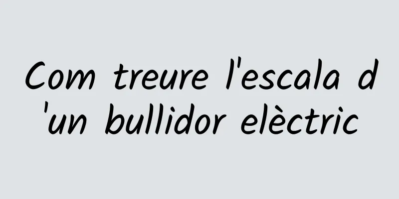 Com treure l'escala d'un bullidor elèctric