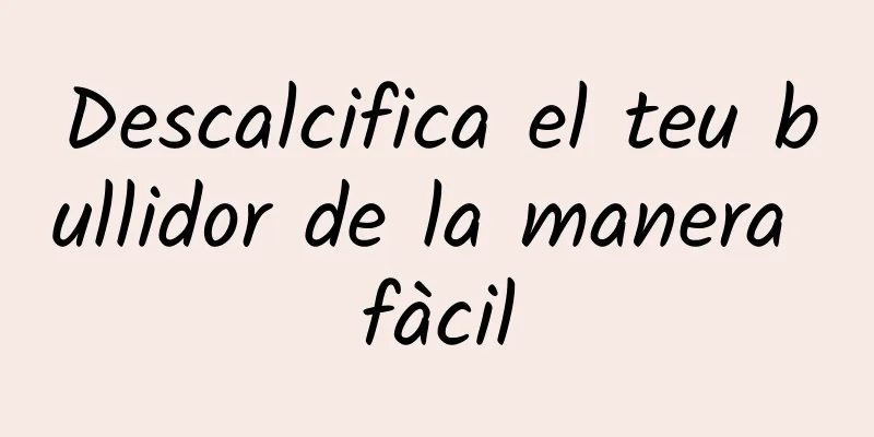 Descalcifica el teu bullidor de la manera fàcil