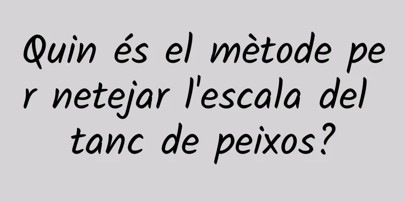 Quin és el mètode per netejar l'escala del tanc de peixos?