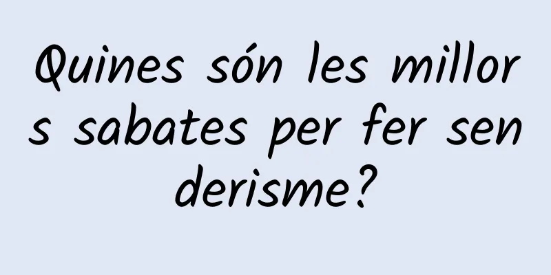 Quines són les millors sabates per fer senderisme?