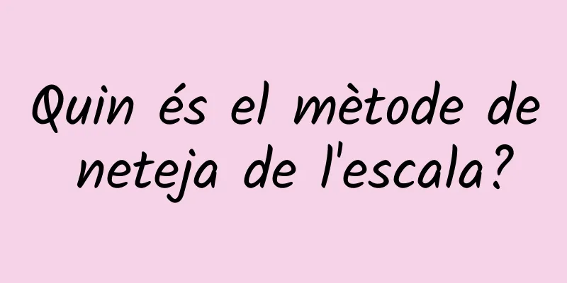 Quin és el mètode de neteja de l'escala?