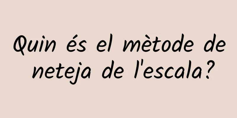 Quin és el mètode de neteja de l'escala?