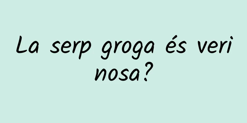 La serp groga és verinosa?