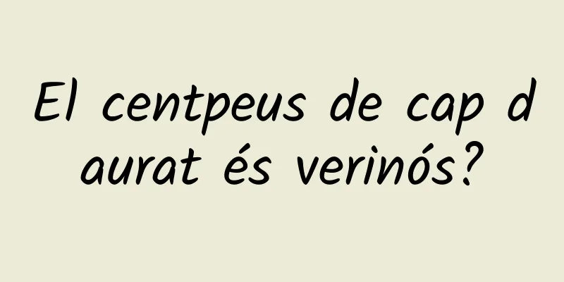 El centpeus de cap daurat és verinós?