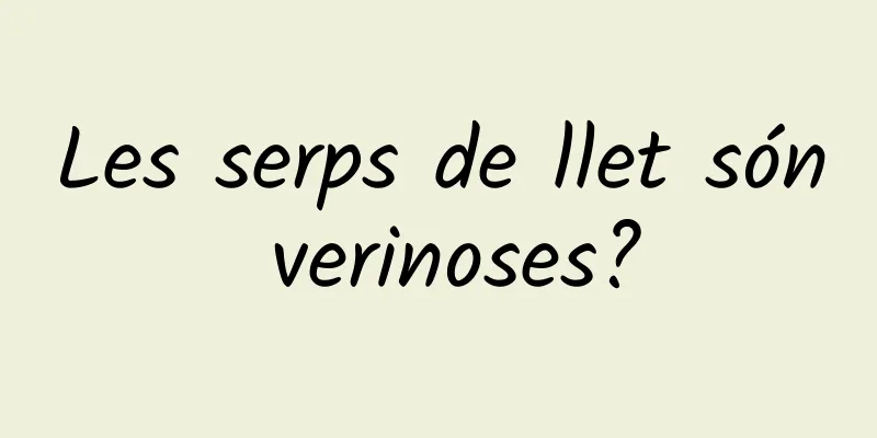 Les serps de llet són verinoses?