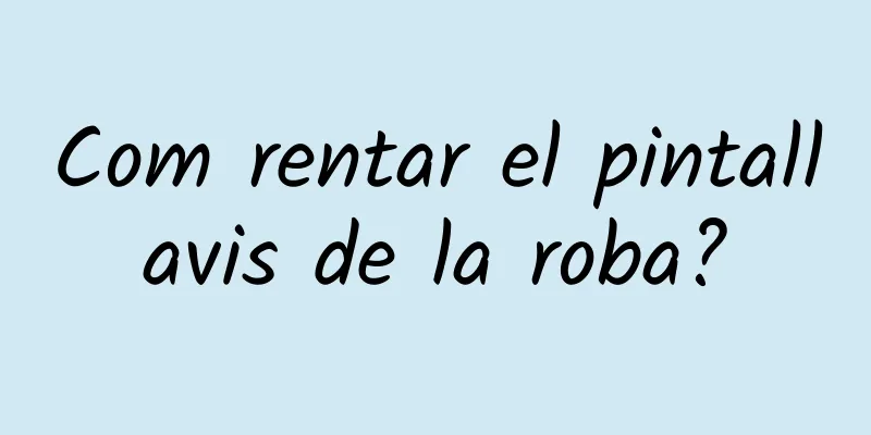 Com rentar el pintallavis de la roba?