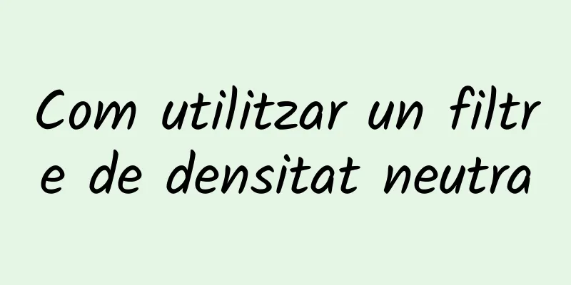 Com utilitzar un filtre de densitat neutra