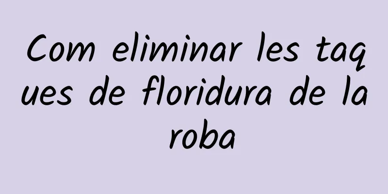 Com eliminar les taques de floridura de la roba