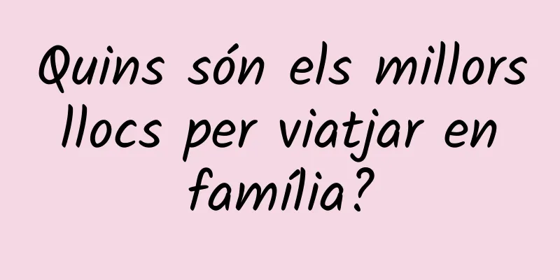Quins són els millors llocs per viatjar en família?