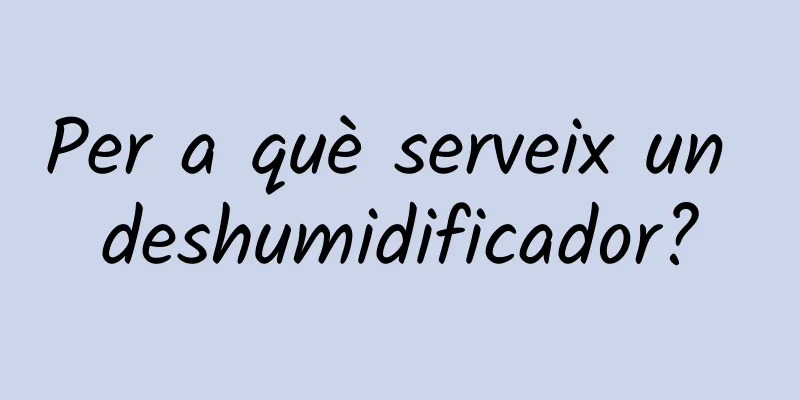 Per a què serveix un deshumidificador?