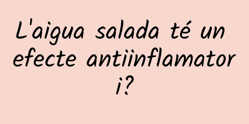L'aigua salada té un efecte antiinflamatori?