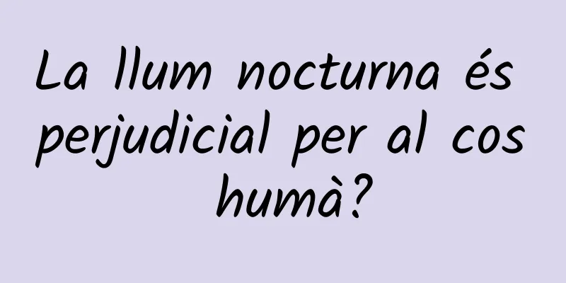 La llum nocturna és perjudicial per al cos humà?