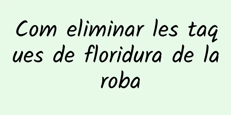 Com eliminar les taques de floridura de la roba
