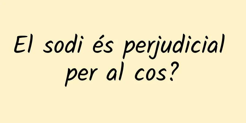 El sodi és perjudicial per al cos?