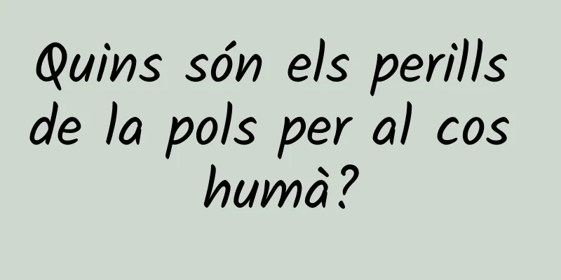 Quins són els perills de la pols per al cos humà?