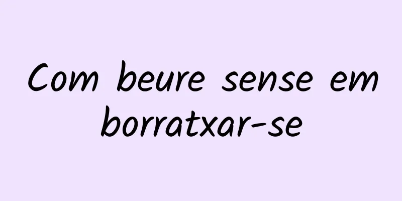 Com beure sense emborratxar-se