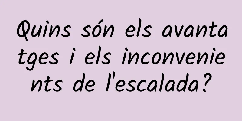 Quins són els avantatges i els inconvenients de l'escalada?