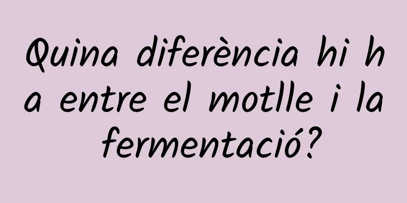 Quina diferència hi ha entre el motlle i la fermentació?