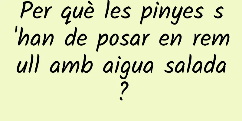 Per què les pinyes s'han de posar en remull amb aigua salada?