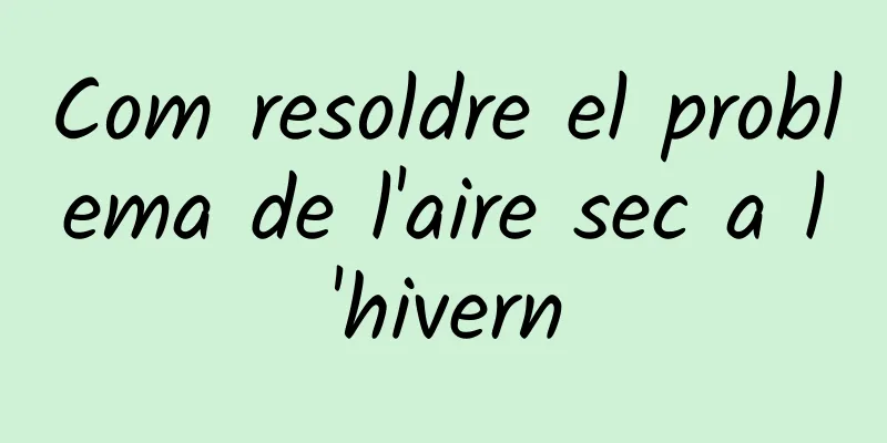 Com resoldre el problema de l'aire sec a l'hivern