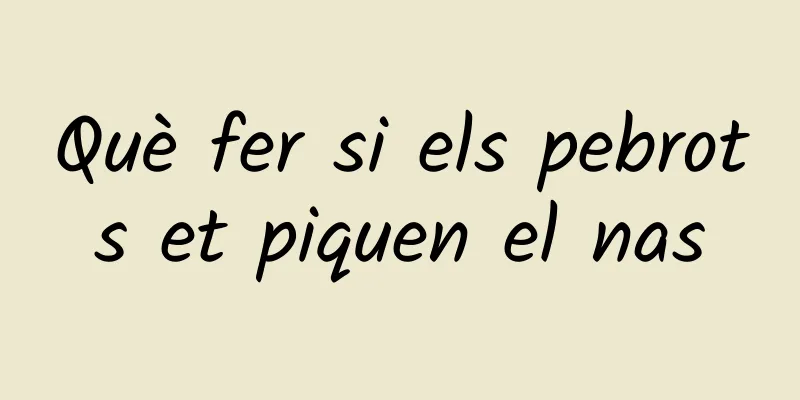 Què fer si els pebrots et piquen el nas