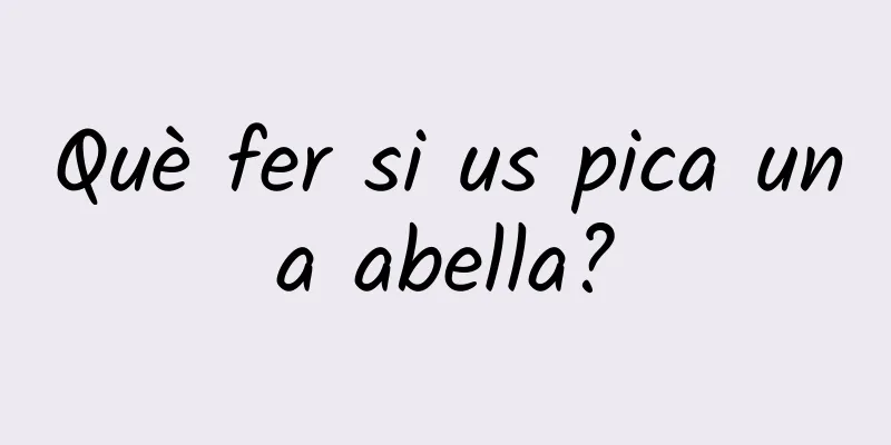 Què fer si us pica una abella?