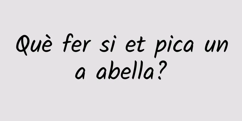 Què fer si et pica una abella?