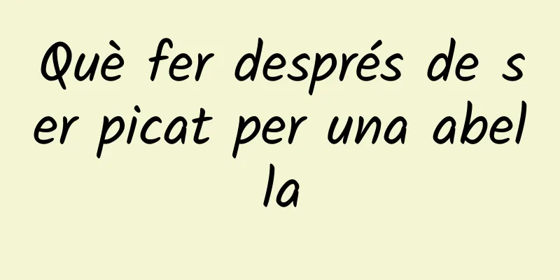 Què fer després de ser picat per una abella