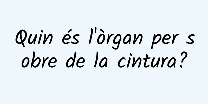 Quin és l'òrgan per sobre de la cintura?