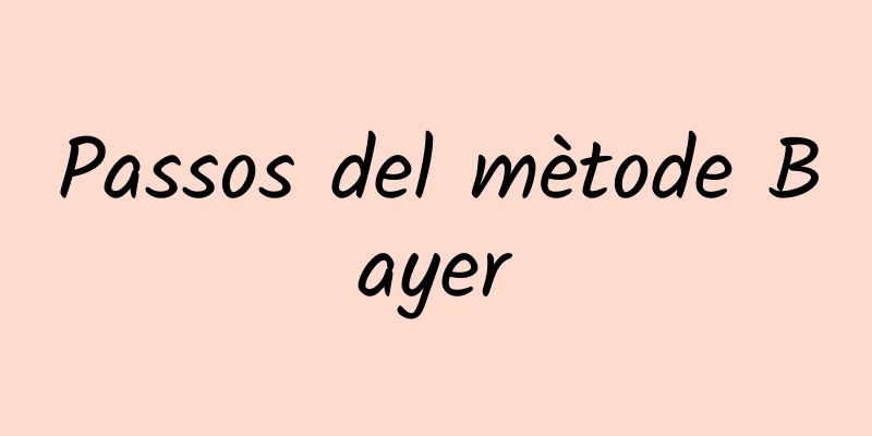 Passos del mètode Bayer