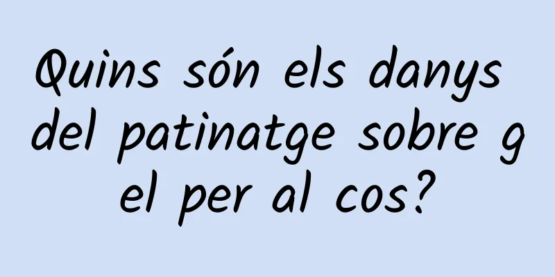 Quins són els danys del patinatge sobre gel per al cos?