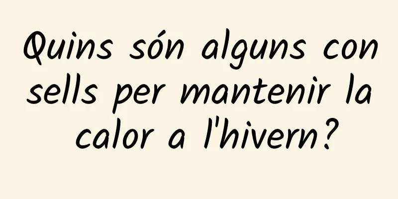 Quins són alguns consells per mantenir la calor a l'hivern?