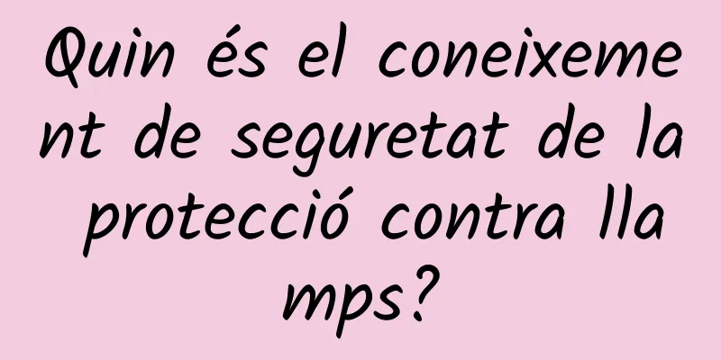 Quin és el coneixement de seguretat de la protecció contra llamps?