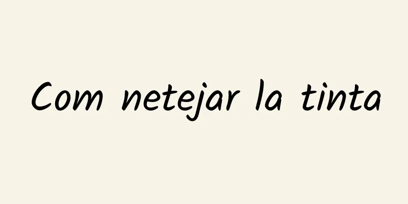 Com netejar la tinta