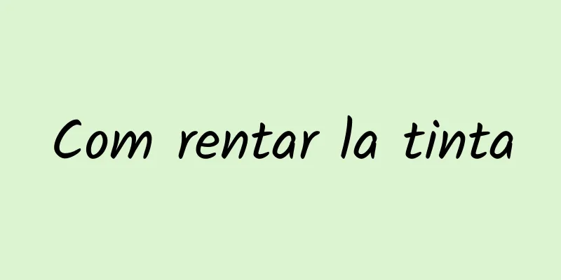 Com rentar la tinta