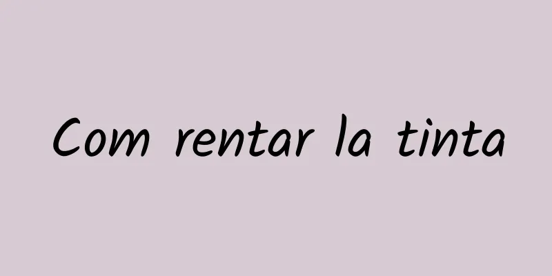 Com rentar la tinta