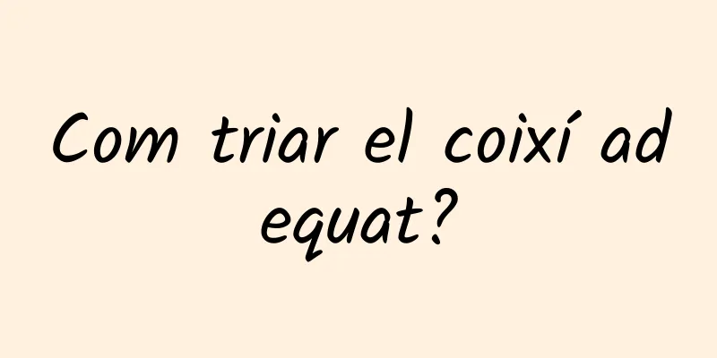 Com triar el coixí adequat?