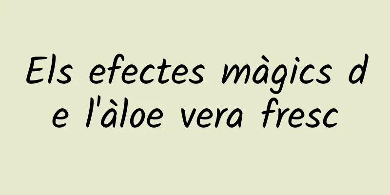 Els efectes màgics de l'àloe vera fresc