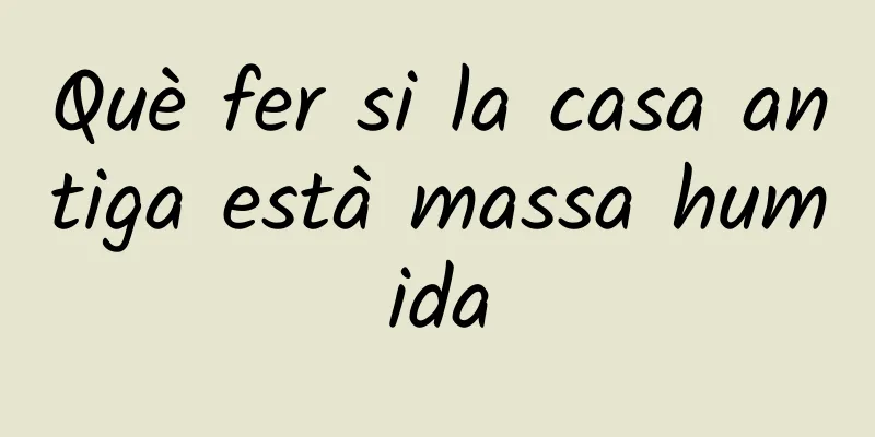 Què fer si la casa antiga està massa humida