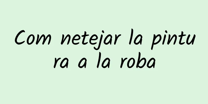 Com netejar la pintura a la roba