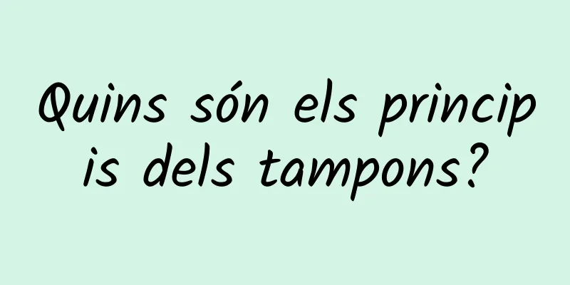 Quins són els principis dels tampons?