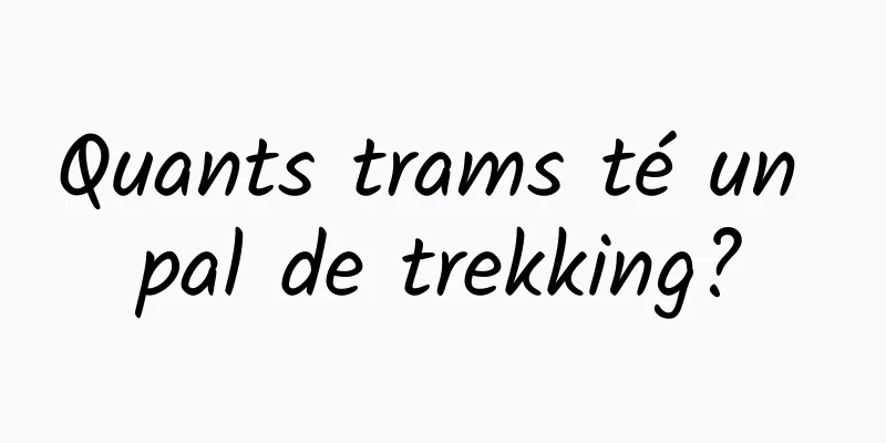 Quants trams té un pal de trekking?