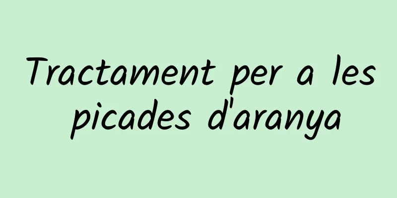 Tractament per a les picades d'aranya