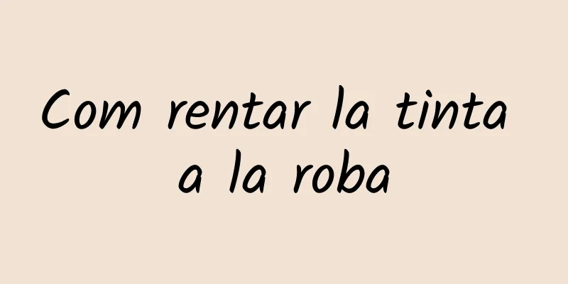 Com rentar la tinta a la roba