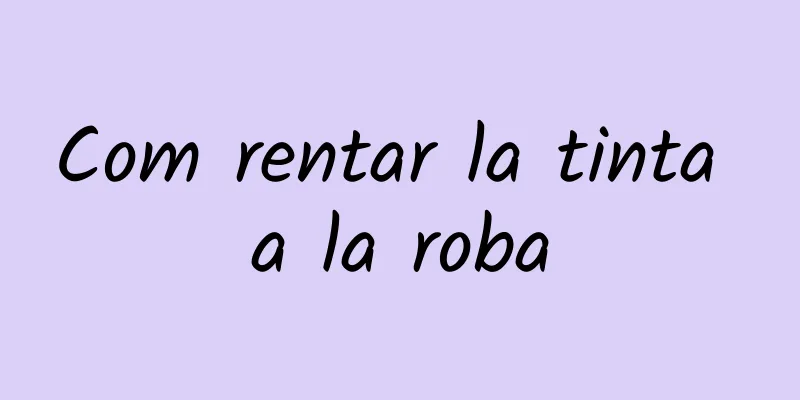 Com rentar la tinta a la roba