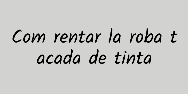 Com rentar la roba tacada de tinta