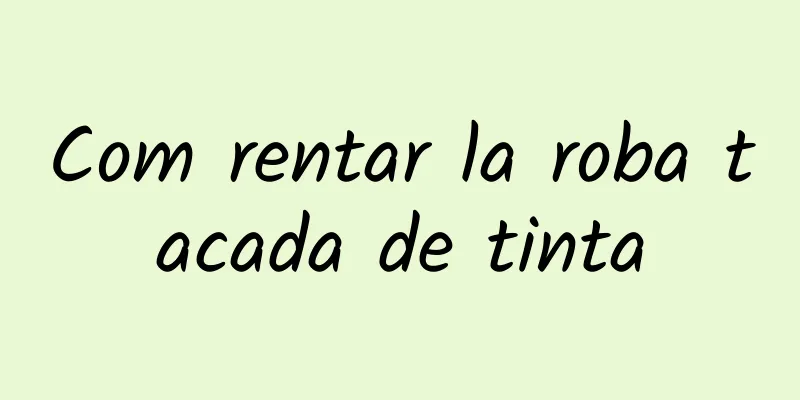 Com rentar la roba tacada de tinta