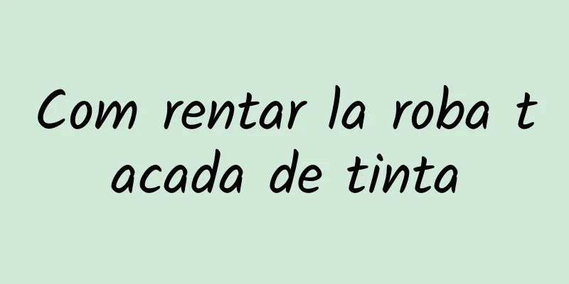 Com rentar la roba tacada de tinta