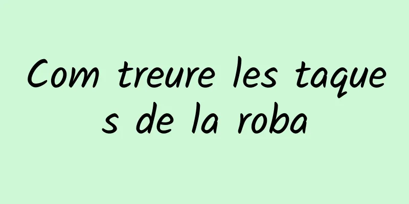 Com treure les taques de la roba