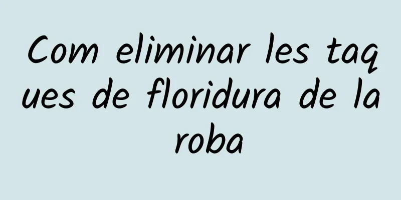 Com eliminar les taques de floridura de la roba